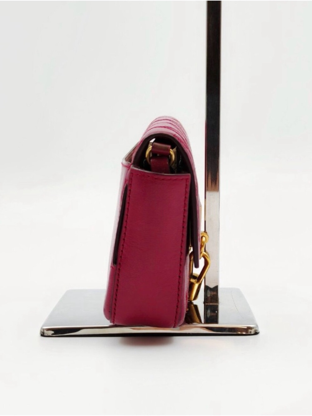 Givenchy Quilted Burgundy Crossbody Bag with Gold Chain - Picture 9 of 14